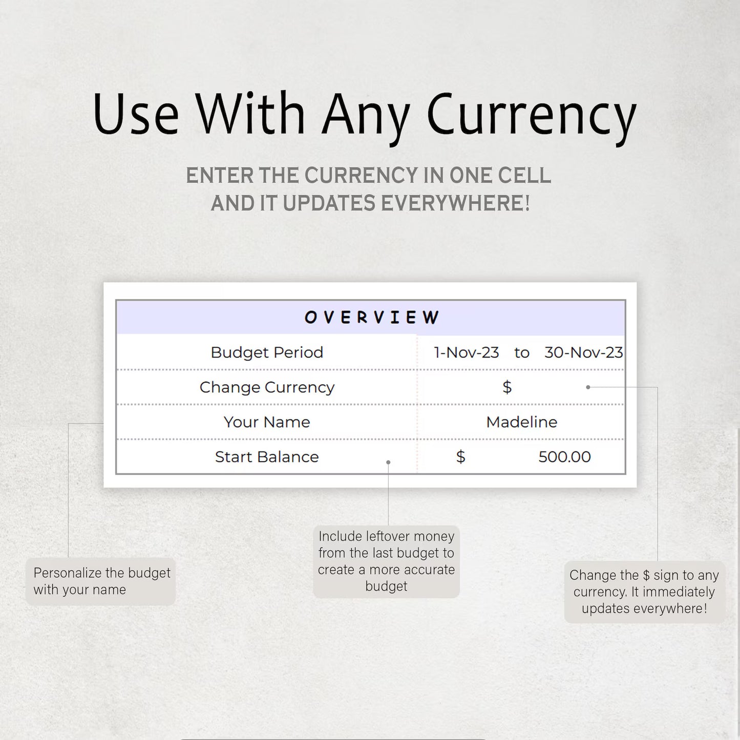 Simple Budget Planner Spreadsheet – Google Sheets & Excel
