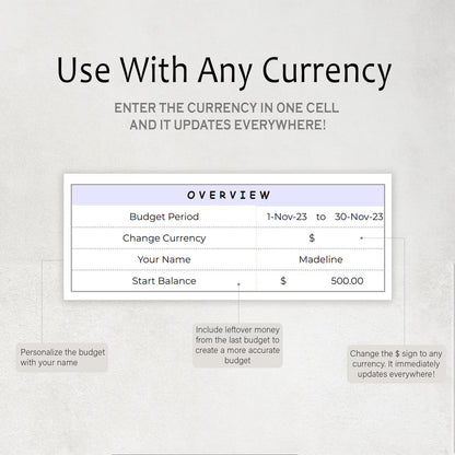 Simple Budget Planner Spreadsheet – Google Sheets & Excel
