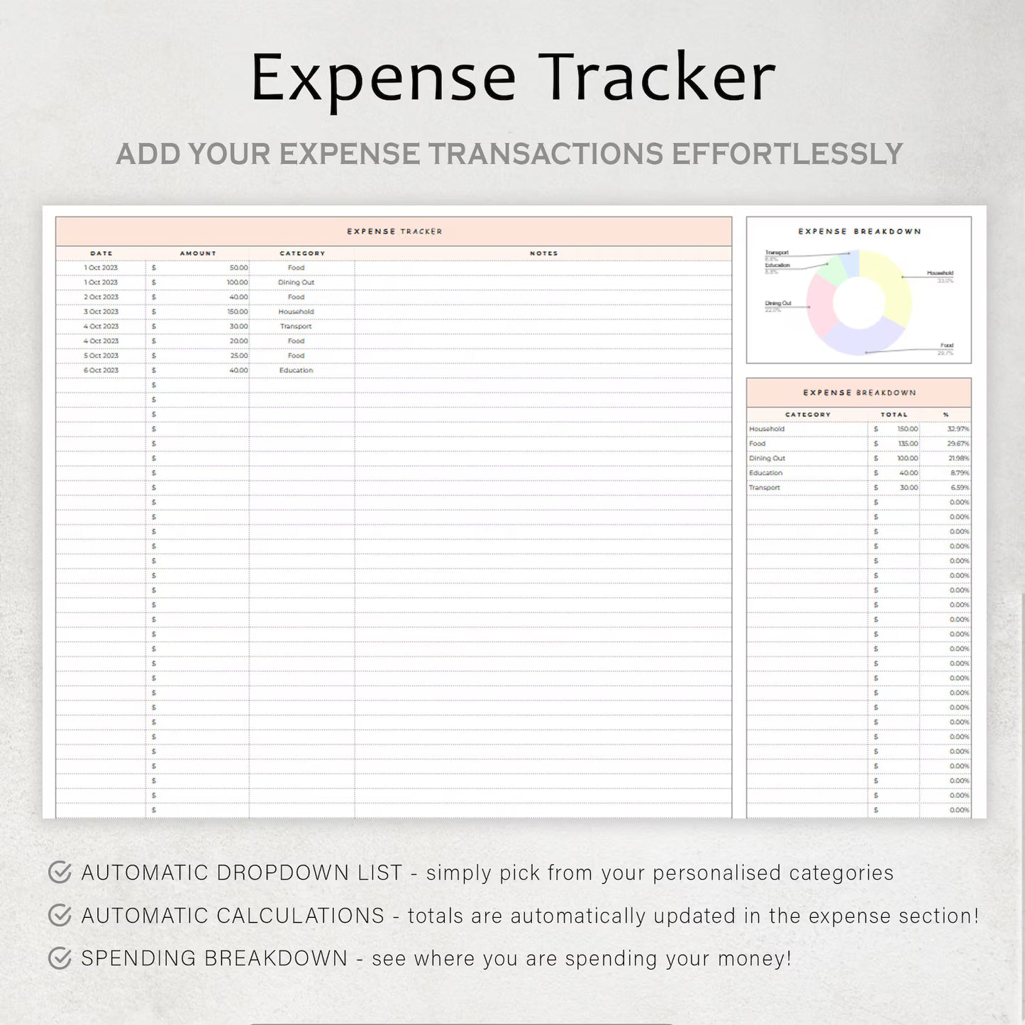 Simple Budget Planner Spreadsheet – Google Sheets & Excel